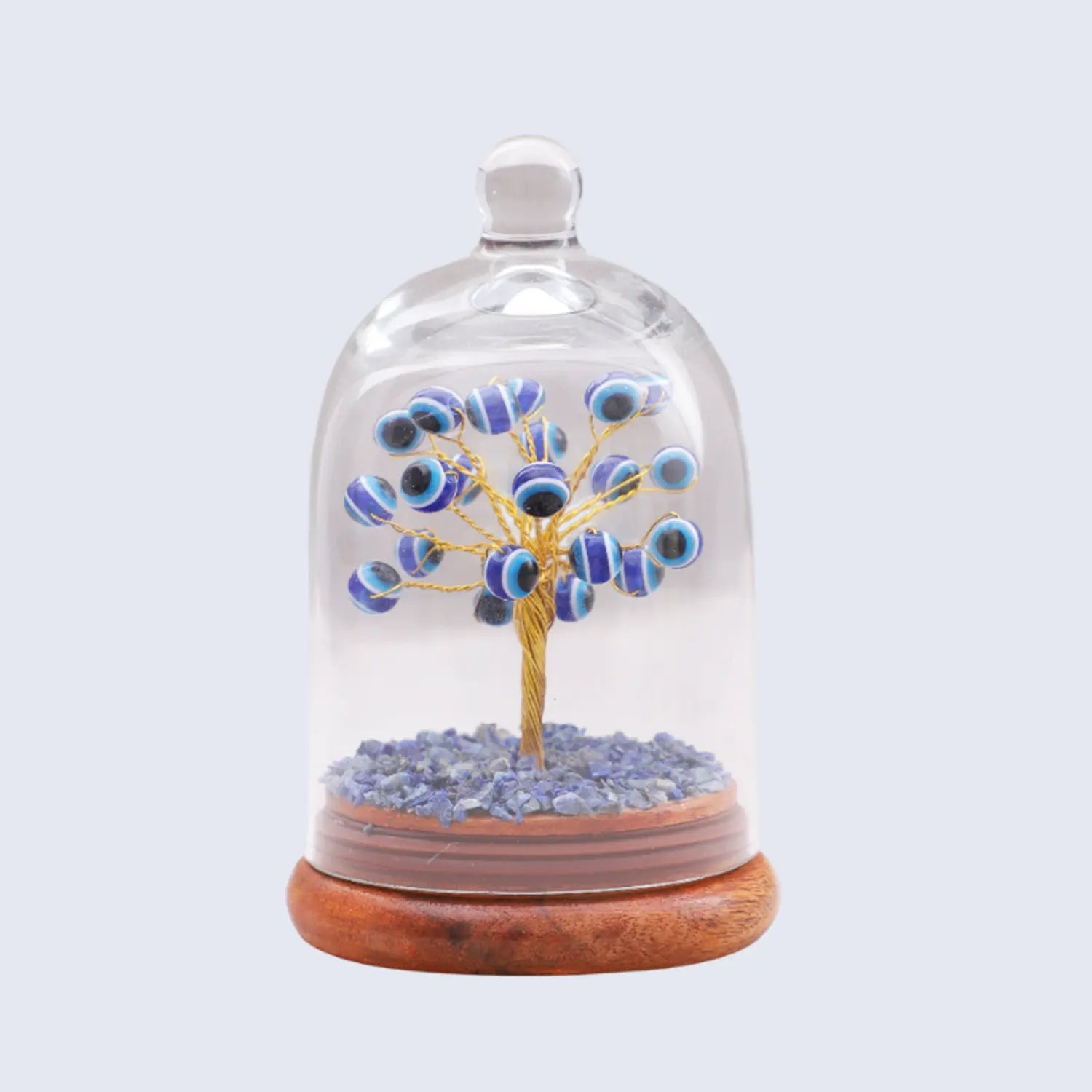 healing crystal tree lapis lazuli with dome