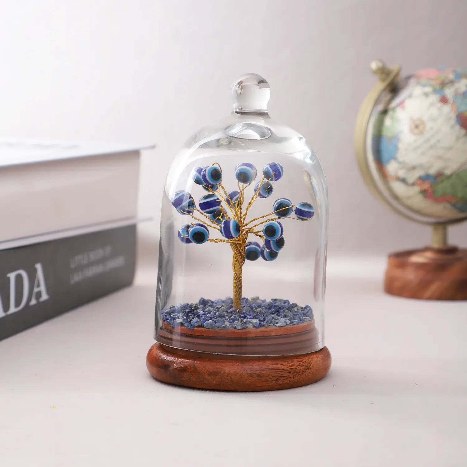 healing crystal tree lapis lazuli with dome
